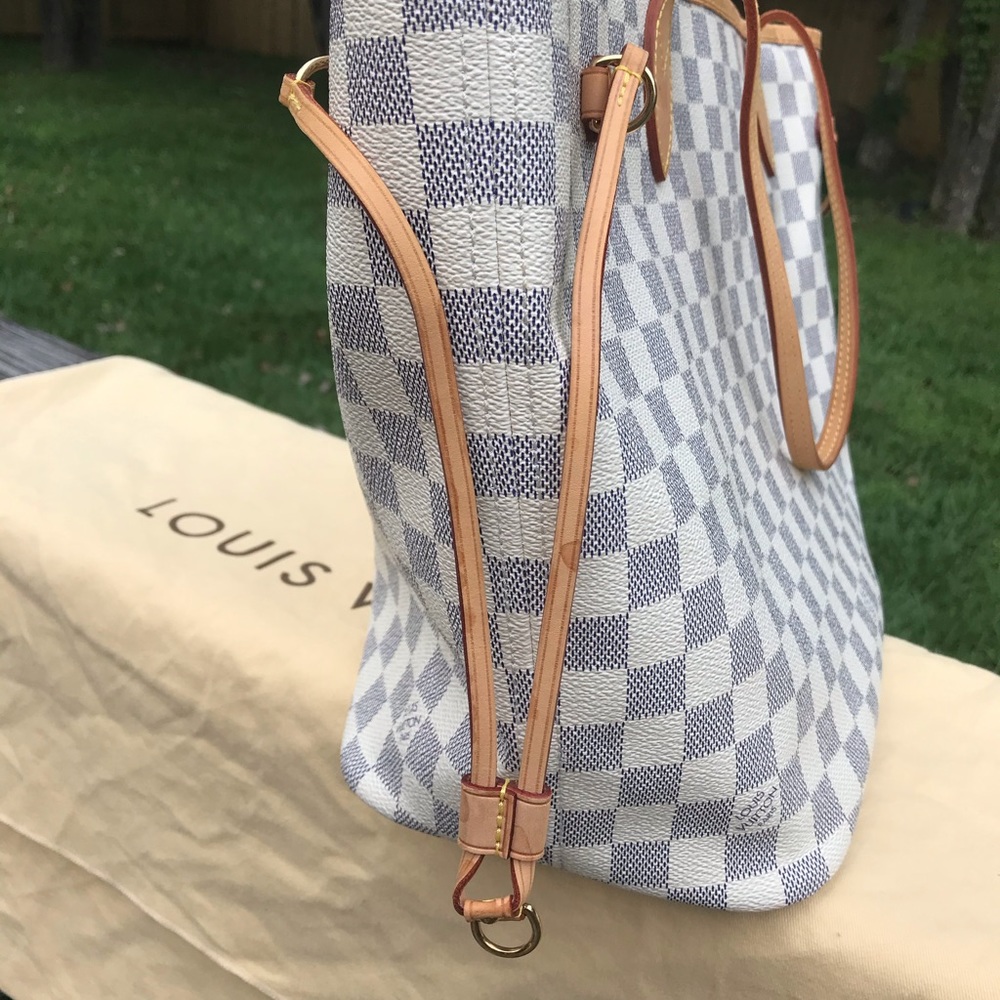 Louis Vuitton Neverfull Dameir Azur.MM size . - Picture 7 of 13